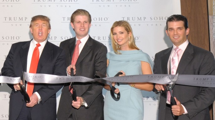 Photo Courtesy of CNN Trump Family Scissors Bonding Time